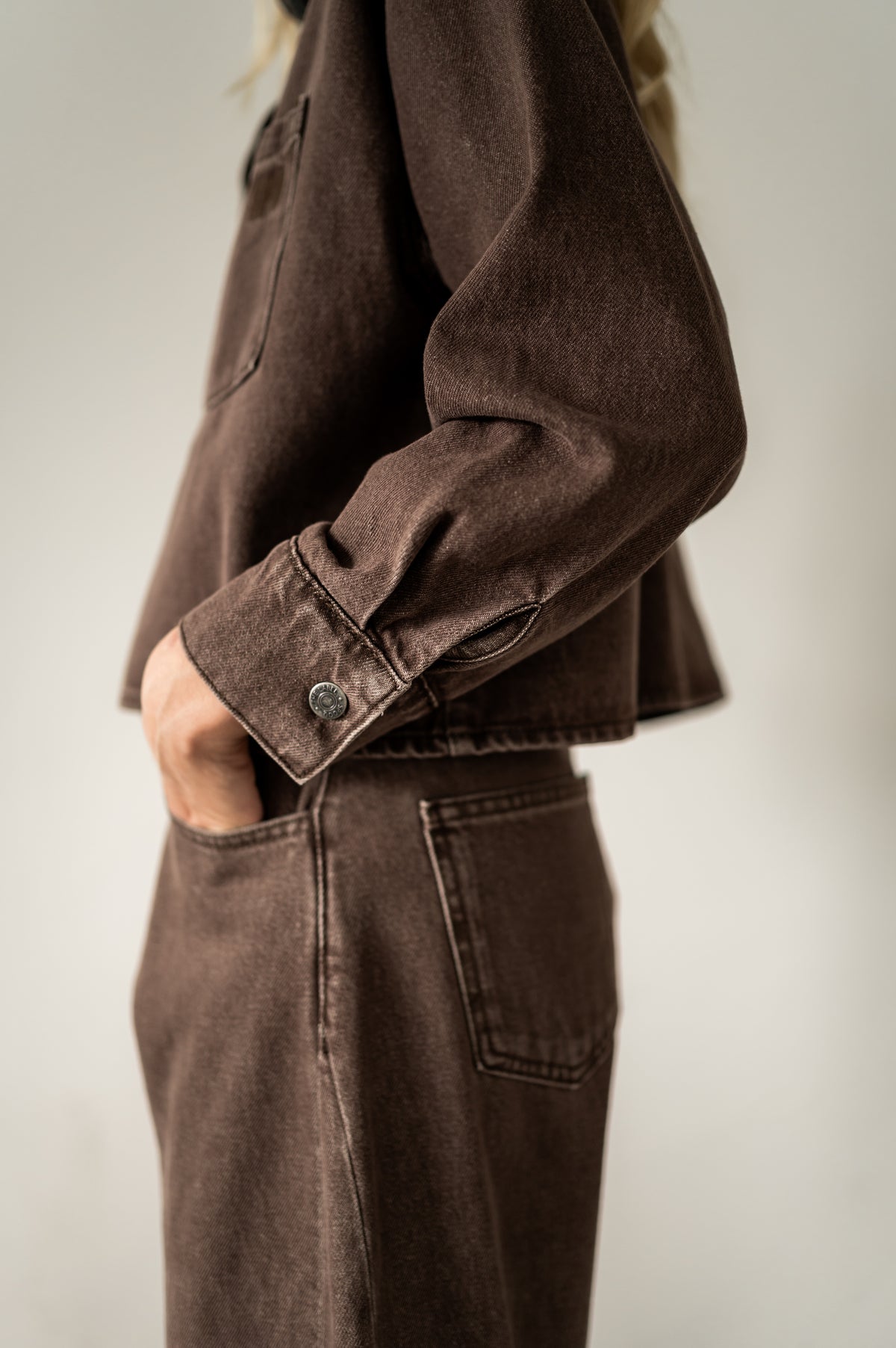 AMI JACKET - DARK BROWN